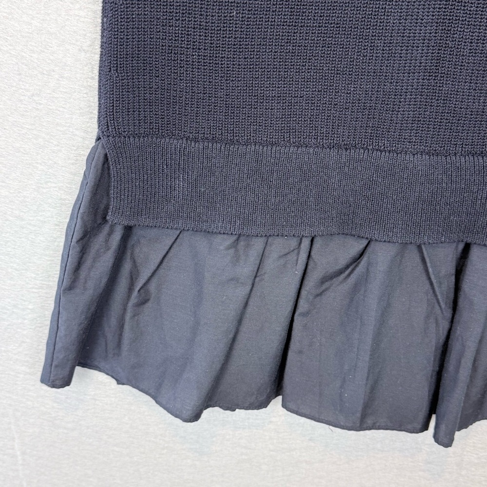 COS - women’s navy blue knit cotton / silk sweater midi dress 3/4 sleeve size S - Picture 3 of 6